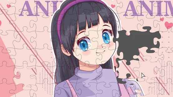 Anime Beauty Girl Puzzle: Love Game History Adventure screenshot 6