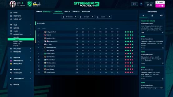 Striker Manager 3 Screenshot