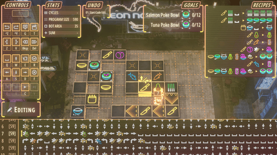 Neon Noodles: Cyberpunk Kitchen Automation Screenshot