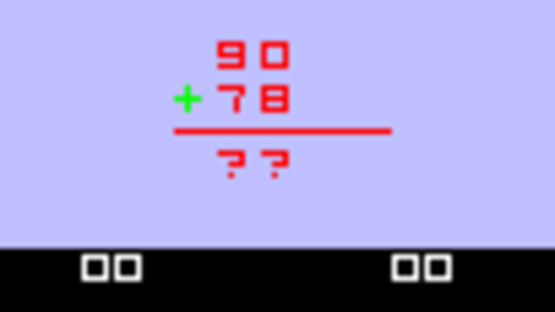 Videocart-6: Math Quiz I - Addition, Subtraction Screenshot