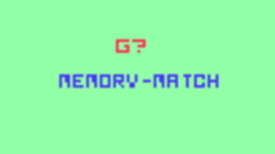 Videocart-15: Memory Match Screenshot