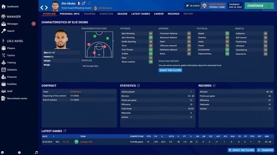 Screenshot 1 du jeu Pro Basketball Manager 2024