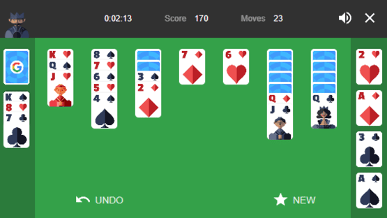 Google Solitaire Screenshot