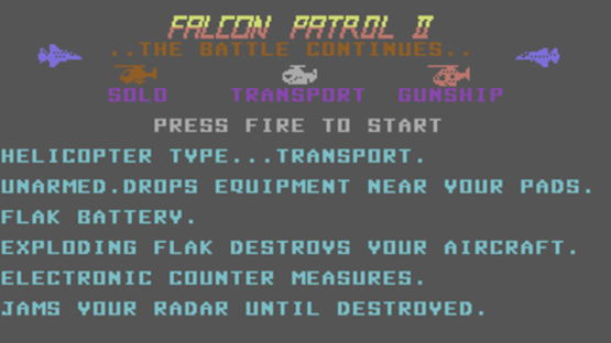 Falcon Patrol II Screenshot