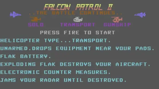 Falcon Patrol II gameplay screenshot 1