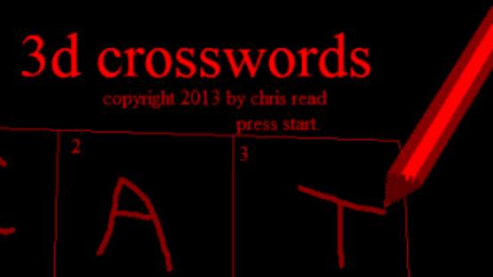 3D Crosswords Screenshot