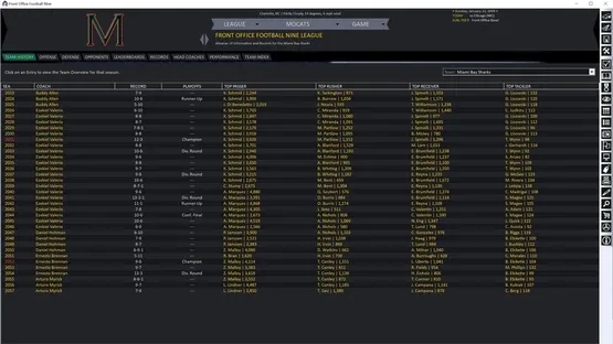 Front Office Football Nine screenshot 1