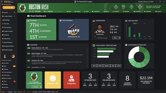 Draft Day Sports: Pro Basketball 2024 Screenshot