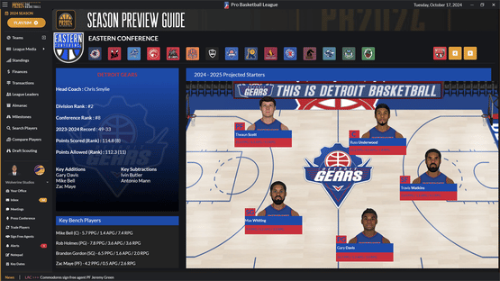 Draft Day Sports: Pro Basketball 2024 Screenshot