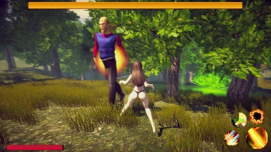 Cute girl with uncle's leisure time screenshot 1