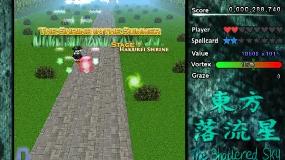 Touhou Rakuryuusei: The Shattered Sky gameplay screenshot 1