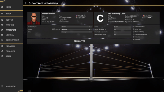 Wrestling Manager 2024 Screenshot