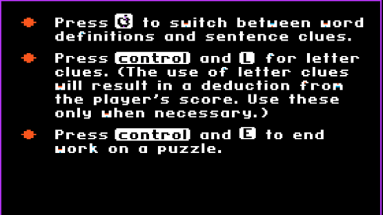 Oliver's Crosswords Screenshot