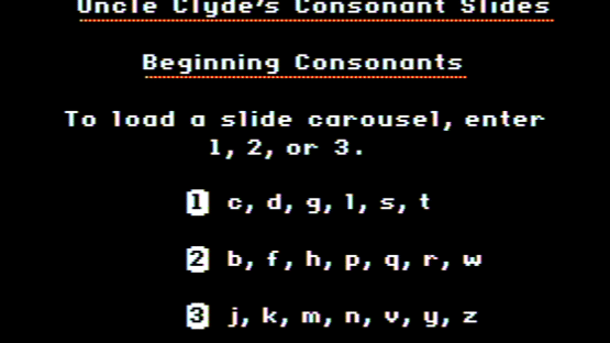 Uncle Clyde's Consonant Slides Screenshot