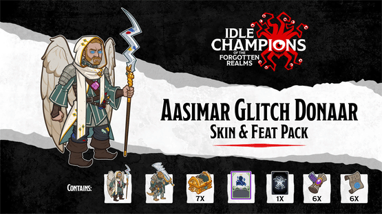 Idle Champions: Aasimar Glitch Donaar Skin & Feat Pack Screenshot