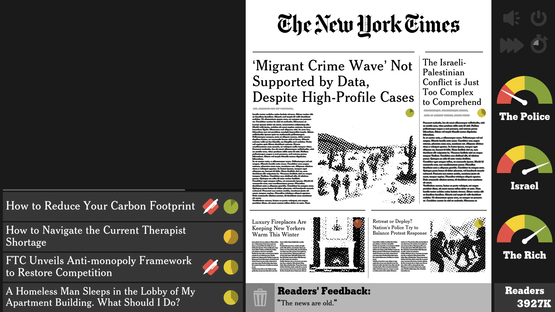 The New York Times Simulator Screenshot