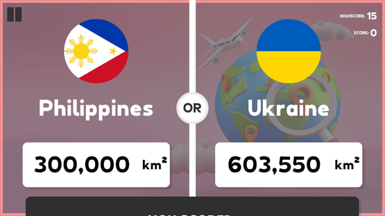 Which Country Is Larger? Screenshot