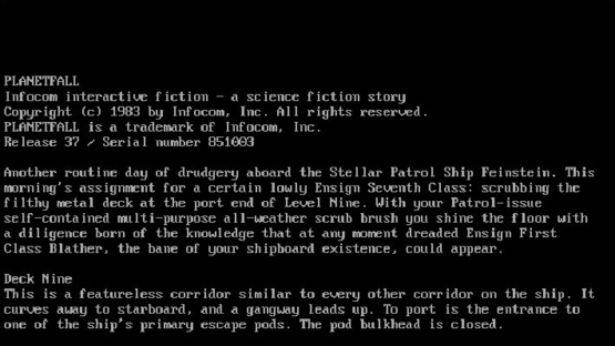 Infocom Classic Text Adventure Masterpieces Screenshot