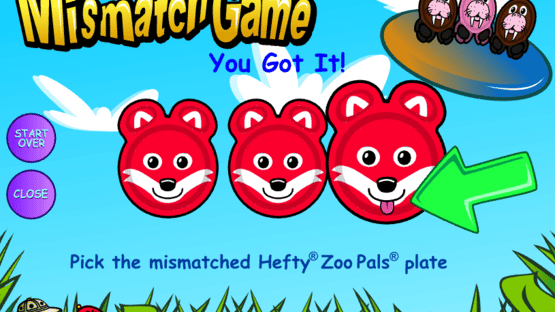 ZooPals Mismatch Game Screenshot