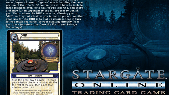 Stargate Online Trading Card Game Screenshot