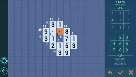 Kakuro++ screenshot 1