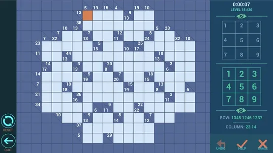 Kakuro++ screenshot 3