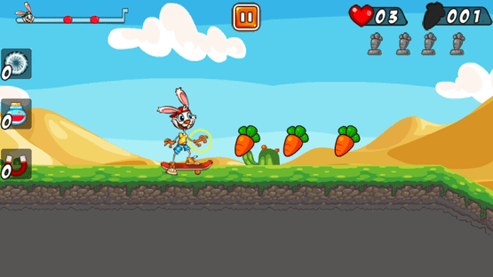 Rabbit on Skateboard Screenshot