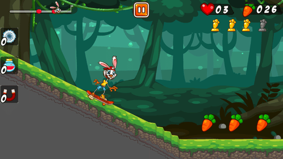 Rabbit on Skateboard Screenshot