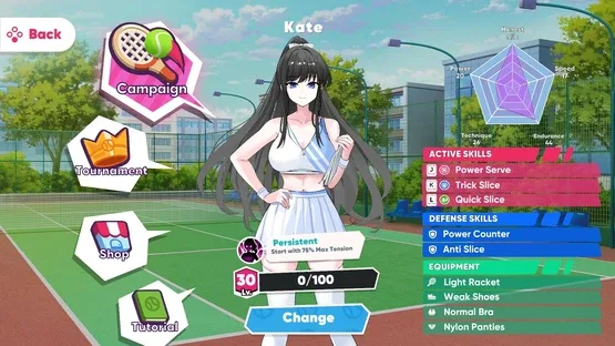 Academy Love Saga: Tennis Angels screenshot 2