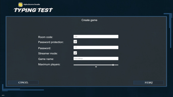 Typing Test Screenshot