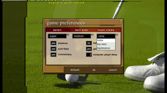 Microsoft Golf 1998 Edition Screenshot