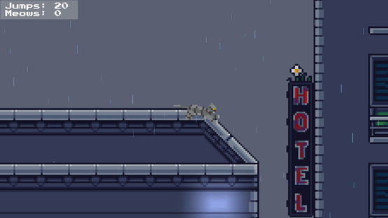 Rooftop Rascal: The Drizzle Cat Screenshot