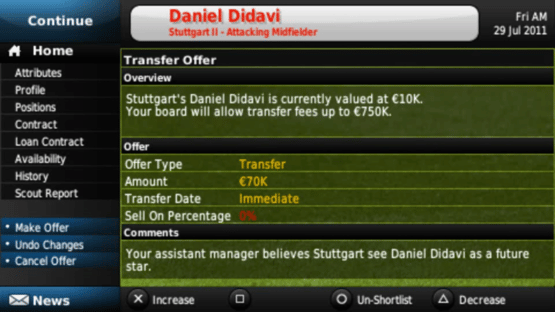 Football Manager Handheld 2012 Screenshot