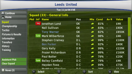 Football Manager Handheld 2007 Screenshot