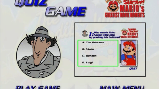 The Super Mario Bros. Super Show: Mario's Greatest Movie Moments - Quiz Game Screenshot