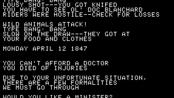 The Oregon Trail Screenshot