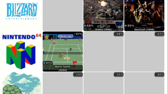 Video Game Grid Screenshot