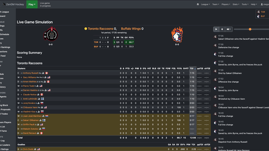 ZenGM Hockey Screenshot
