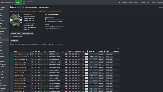 Basketball GM Screenshot