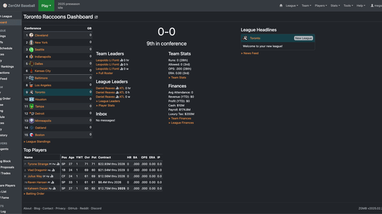 ZenGM Baseball Screenshot