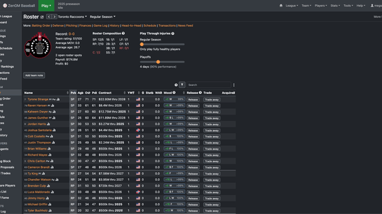 ZenGM Baseball Screenshot