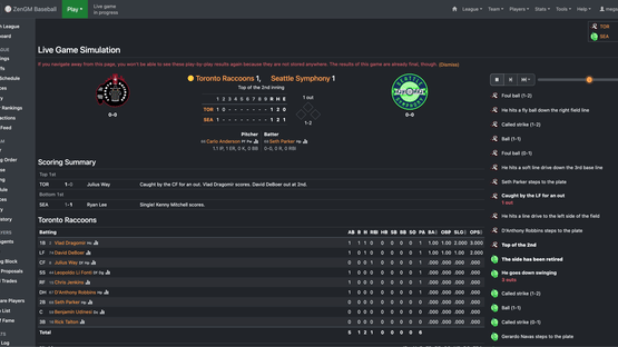 ZenGM Baseball Screenshot