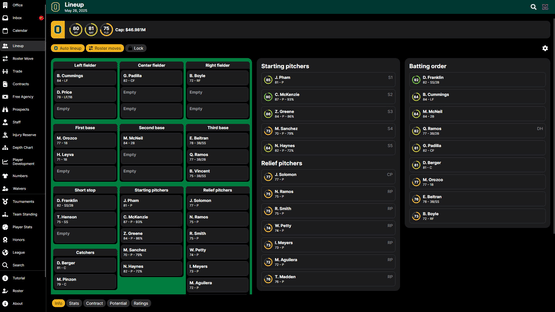 Baseball Legacy Manager 25 Screenshot