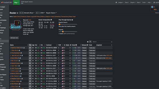 Football GM Screenshot