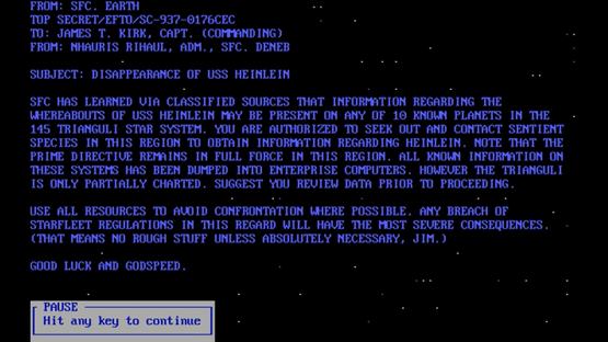 Star Trek: The Kobayashi Alternative Screenshot