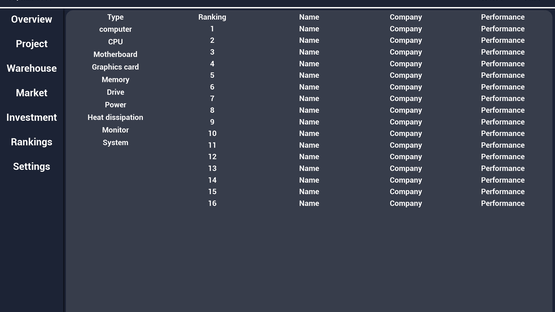 Computer Manufacturer Screenshot