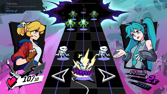 Rift of the NecroDancer: Hatsune Miku - "Too Real" Screenshot