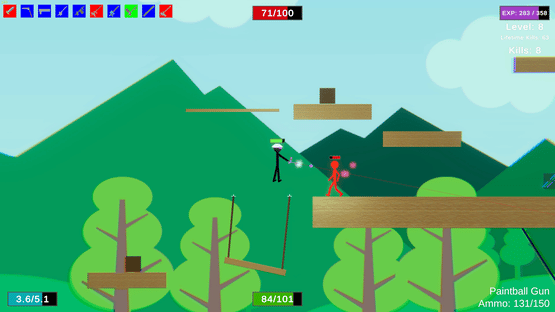Stick Figure Combat: Paintball Gun Screenshot