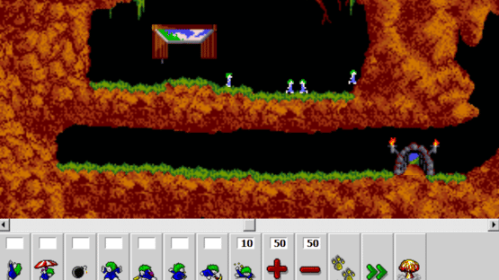 DHTML Lemmings Screenshot