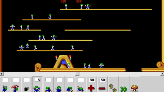 DHTML Lemmings Screenshot